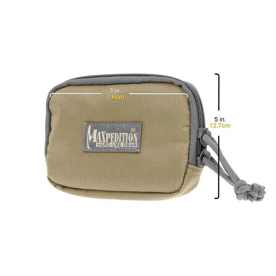 Maxpedition Hook & Loop 3x 5 Inches Zipper Pocket Khaki Foliage