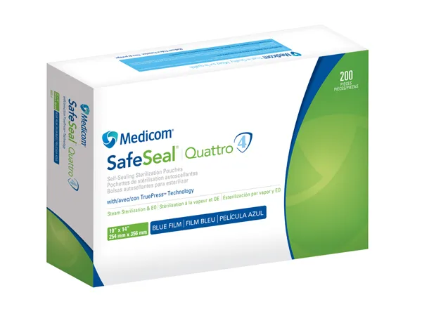 Medicom® SafeSeal® Quattro Self-Sealing Sterilization Pouches with TruePress™ Technology