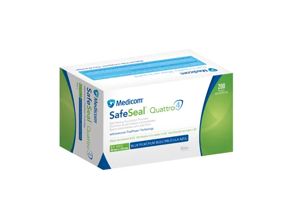 Medicom® SafeSeal® Quattro Self-Sealing Sterilization Pouches with TruePress™ Technology
