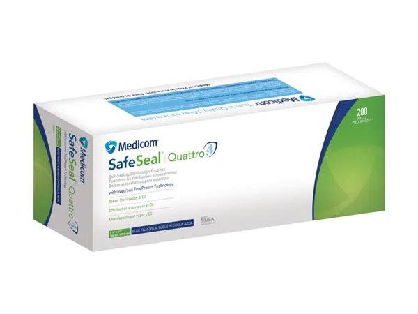 Medicom® SafeSeal® Quattro Self-Sealing Sterilization Pouches with TruePress™ Technology