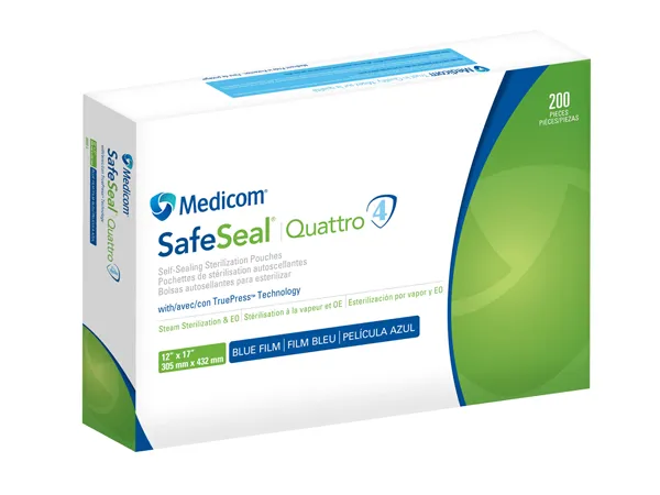 Medicom® SafeSeal® Quattro Self-Sealing Sterilization Pouches with TruePress™ Technology