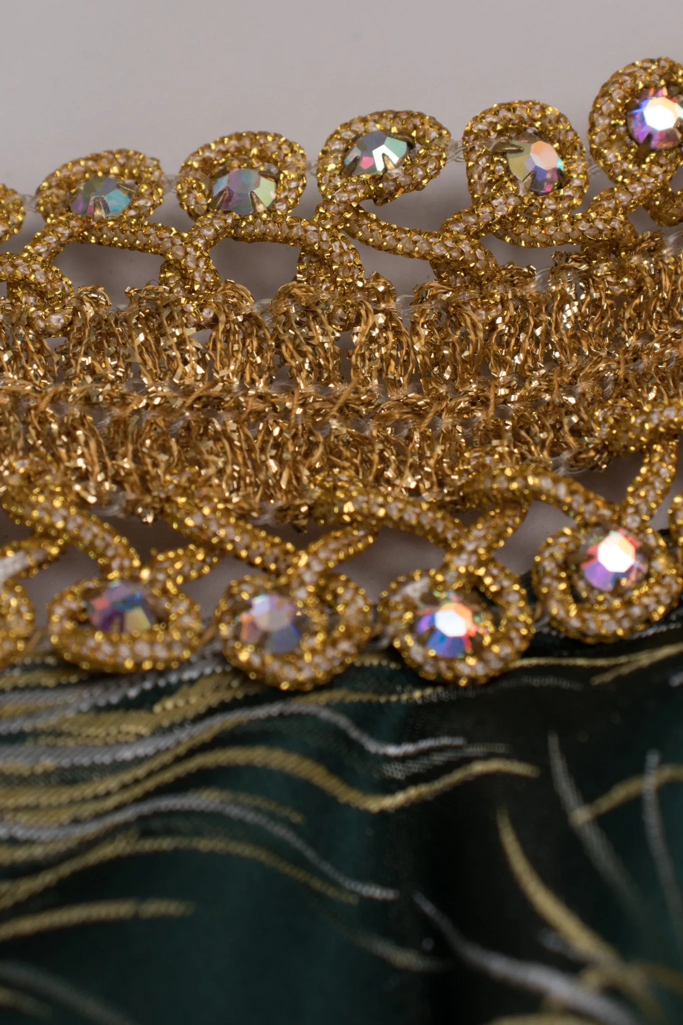 Metallic Brocade Peacock Dress