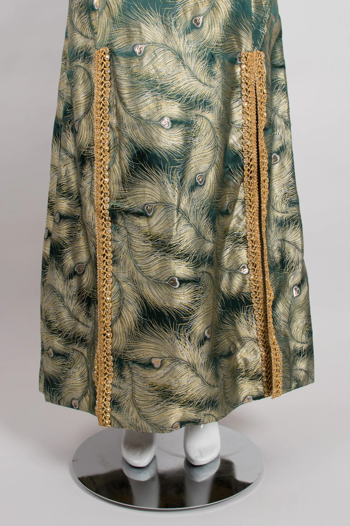 Metallic Brocade Peacock Dress