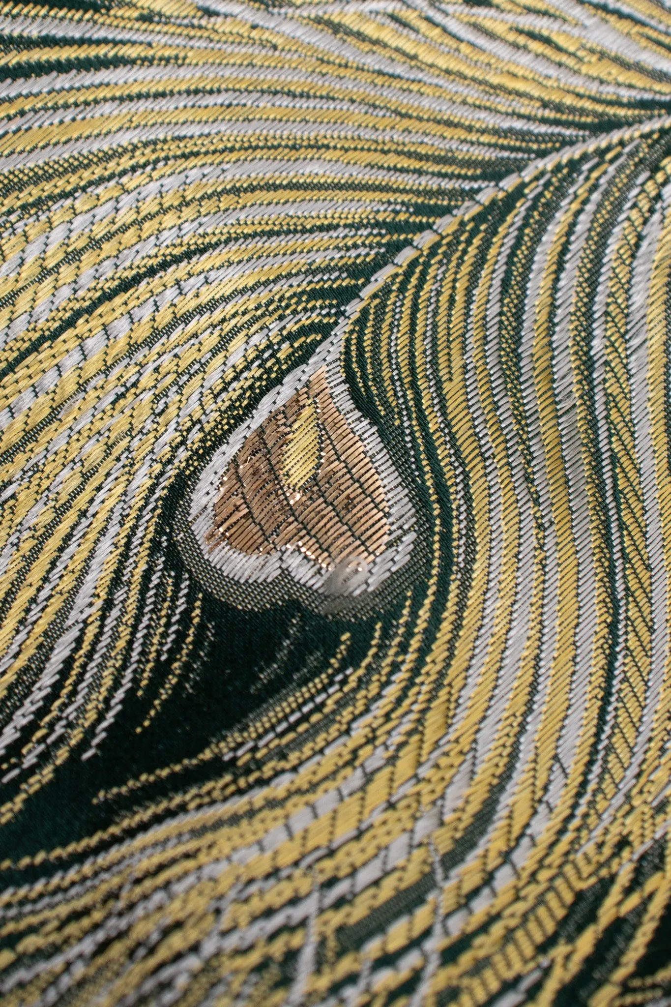 Metallic Brocade Peacock Dress
