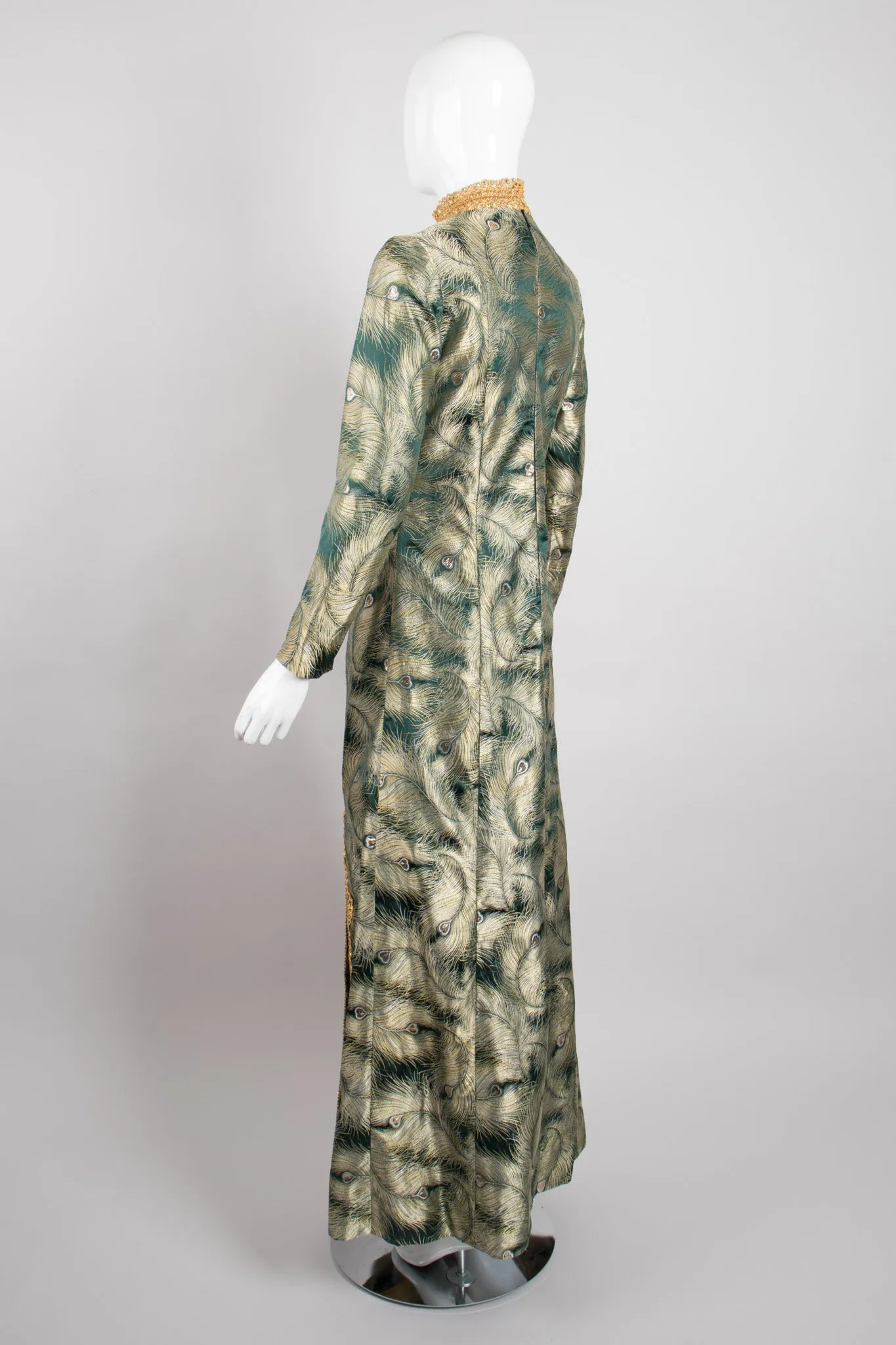 Metallic Brocade Peacock Dress