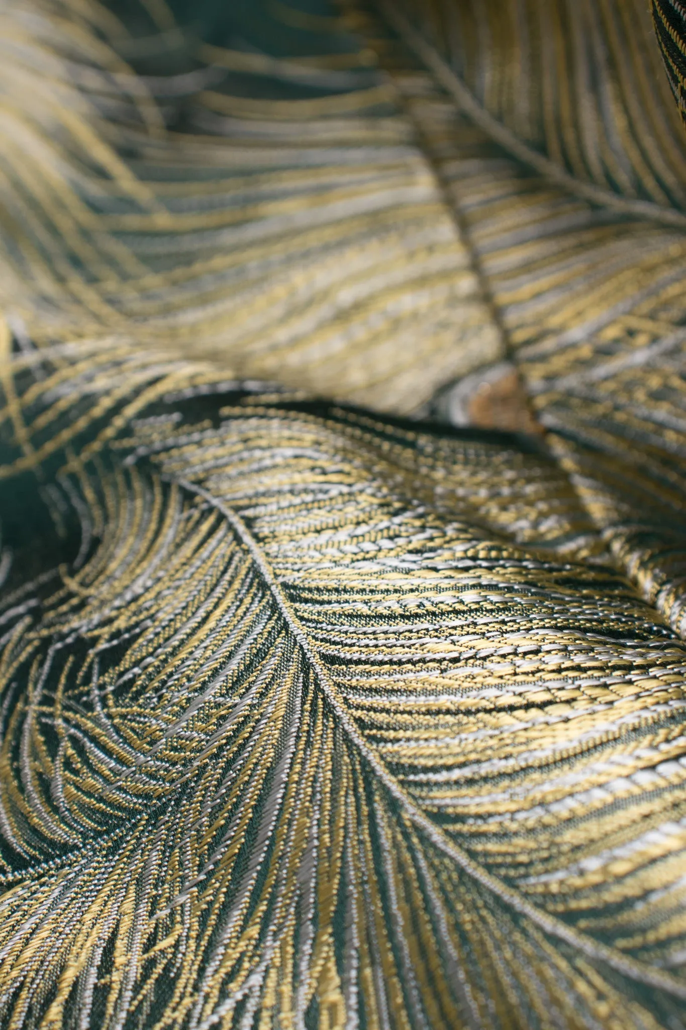 Metallic Brocade Peacock Dress