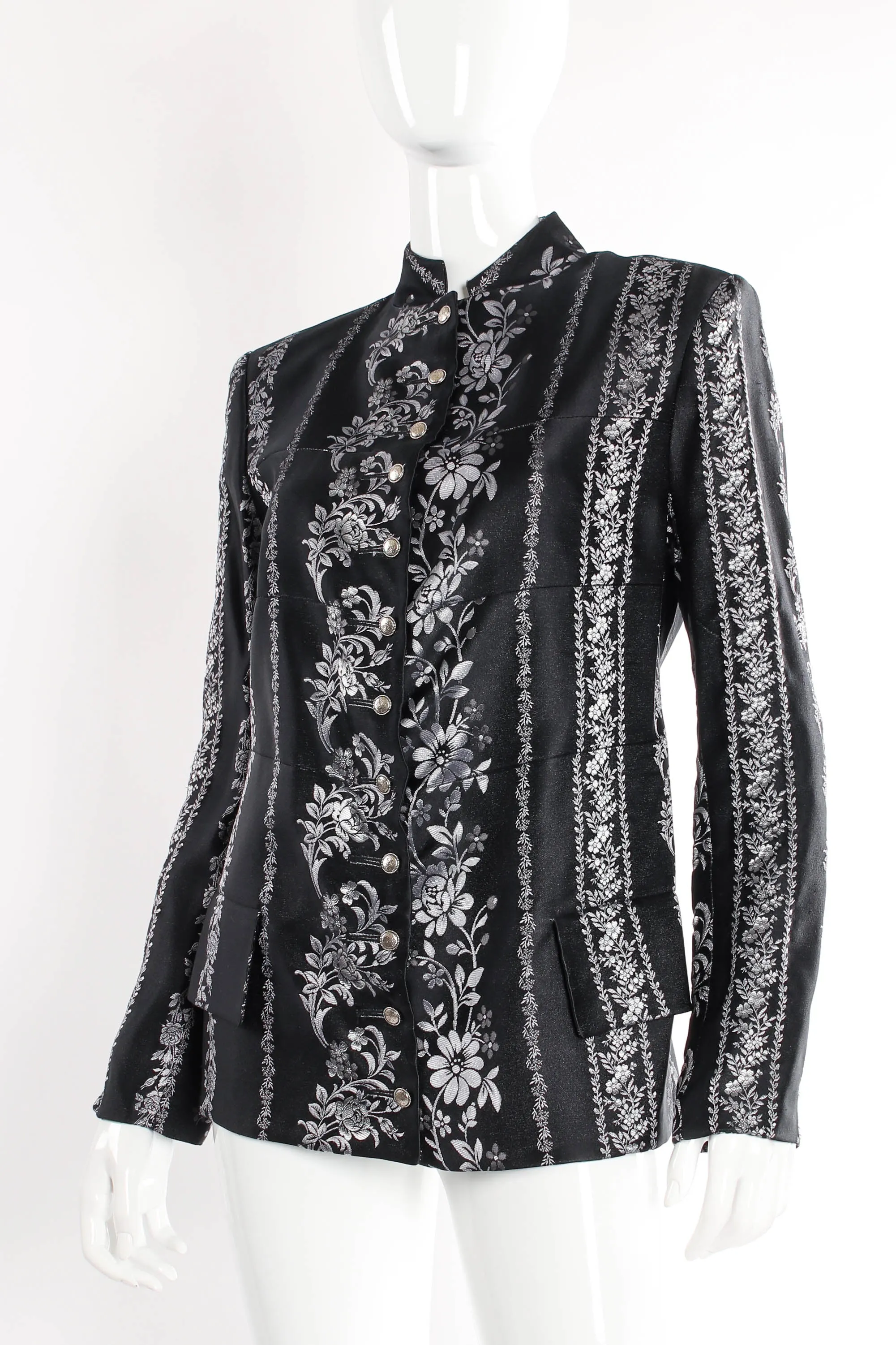 Metallic Floral Brocade Jacket