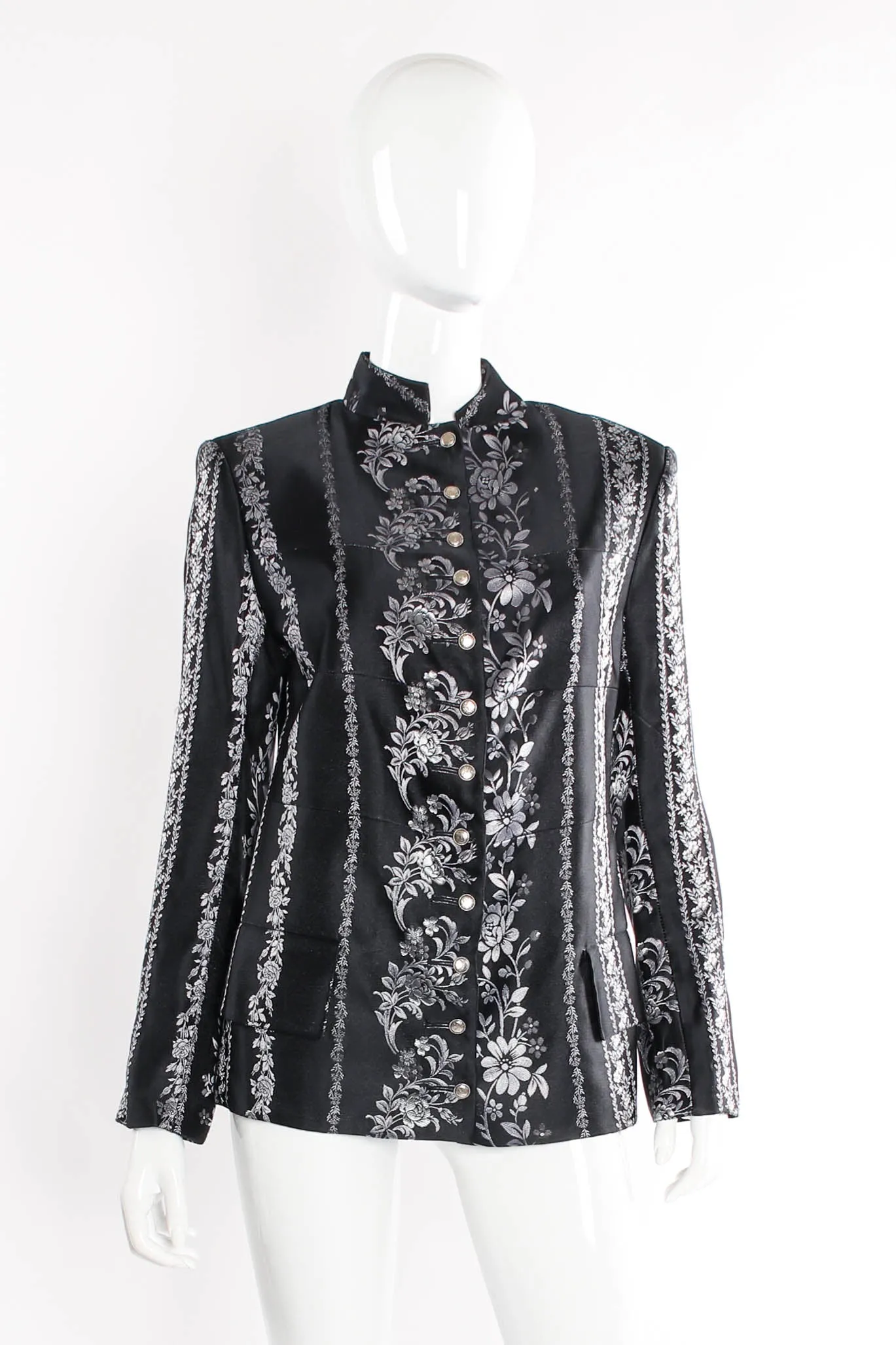 Metallic Floral Brocade Jacket