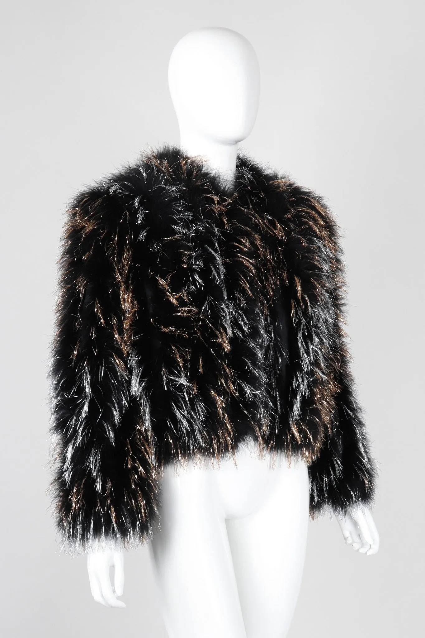 Metallic Marabou Tinsel Jacket