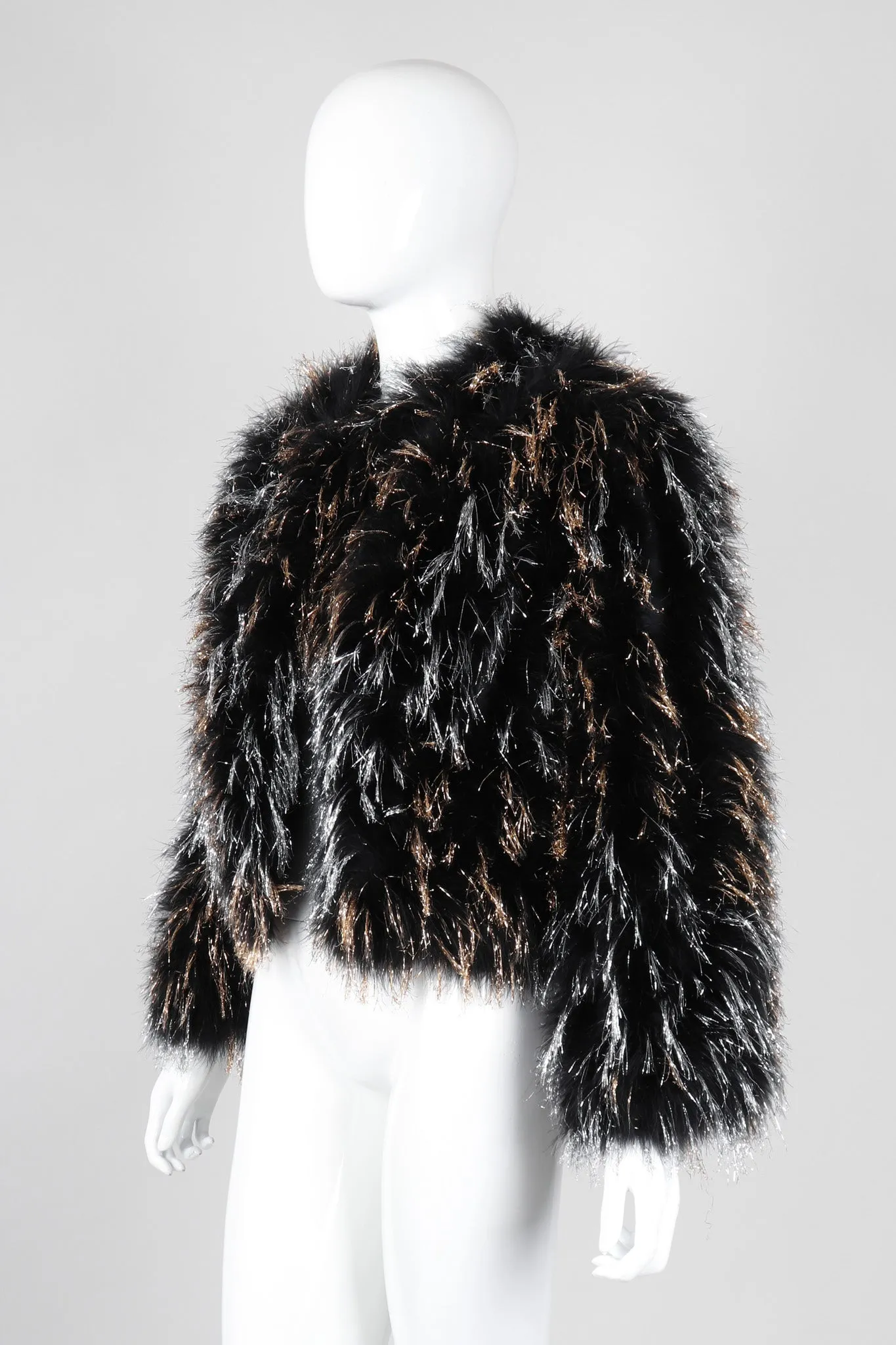 Metallic Marabou Tinsel Jacket