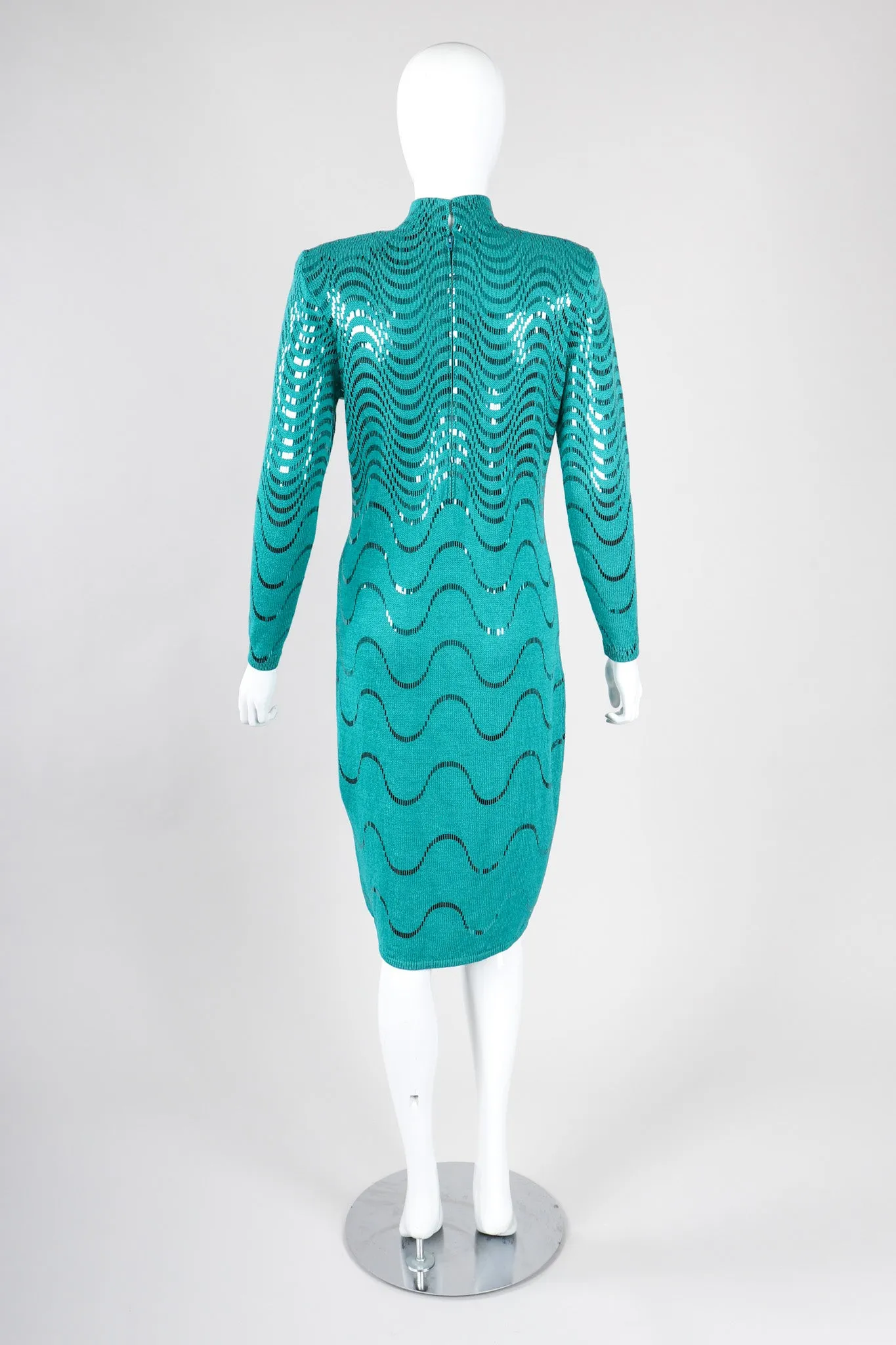 Metallic Waves Knit Dress
