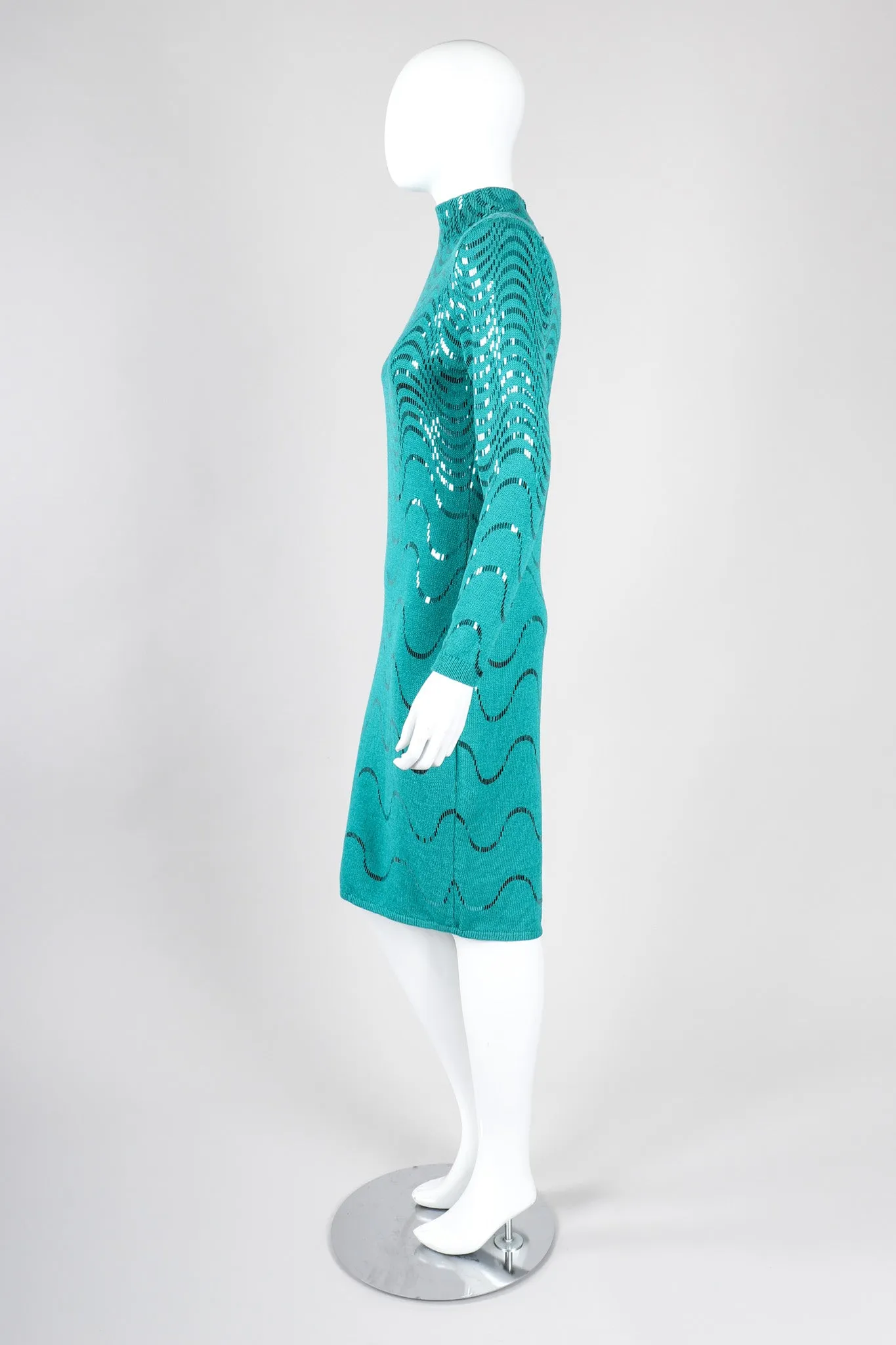 Metallic Waves Knit Dress