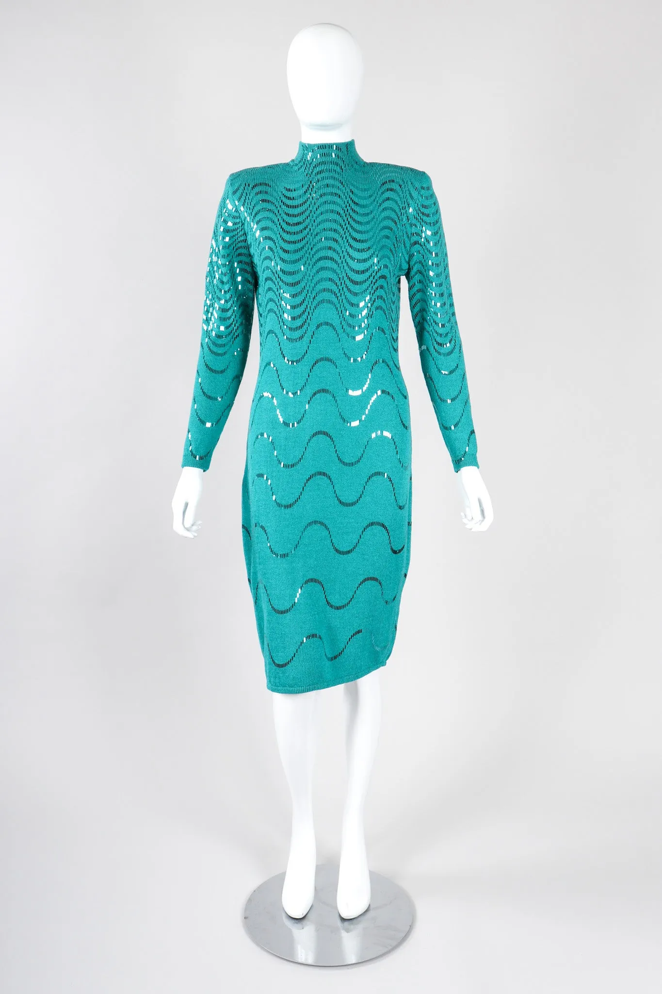Metallic Waves Knit Dress