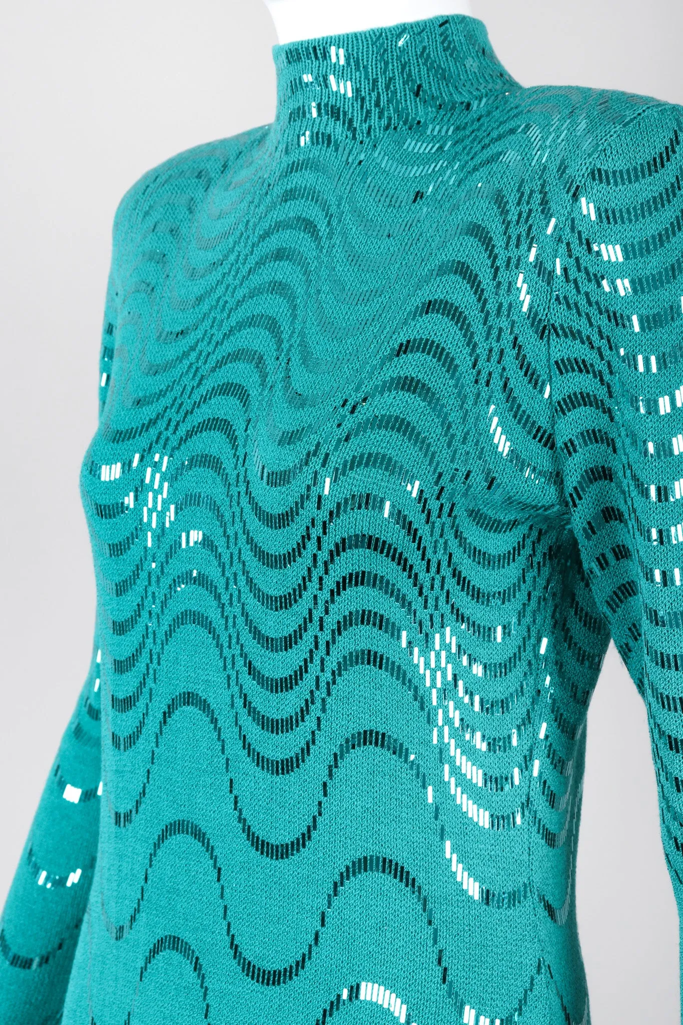 Metallic Waves Knit Dress