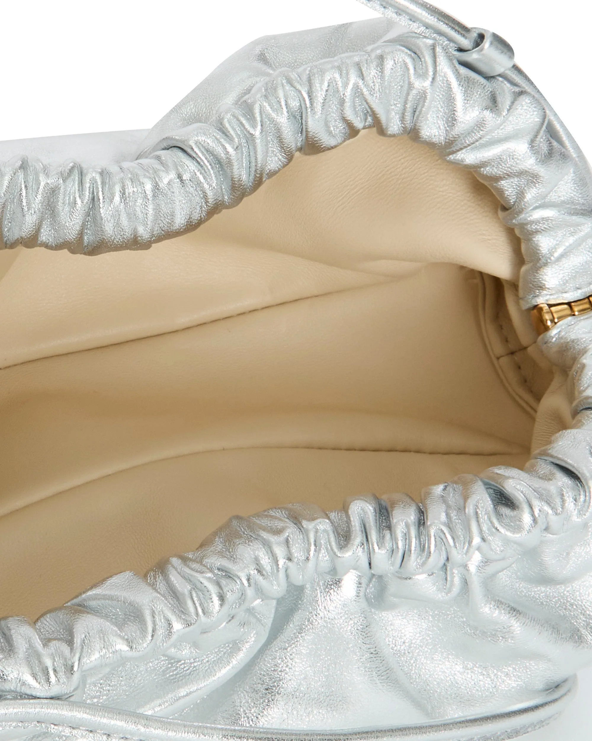 Mini Cloud Clutch in Silver