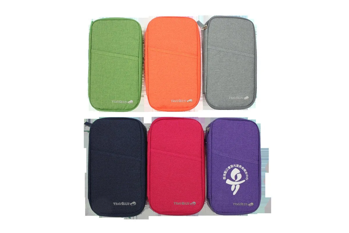 Multifunctional Travel Document Pouch With Zippered Closure