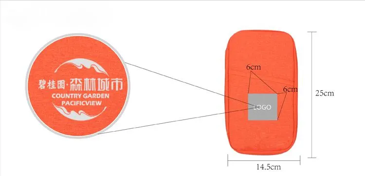 Multifunctional Travel Document Pouch With Zippered Closure