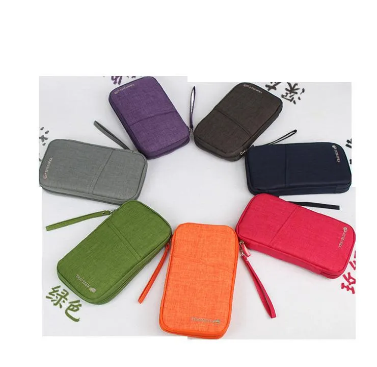 Multifunctional Travel Document Pouch With Zippered Closure