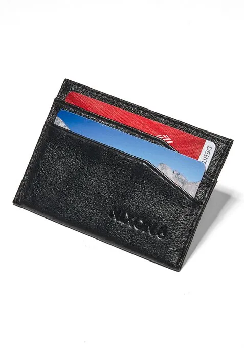 Nixon Flaco Leather Card Wallet - Black