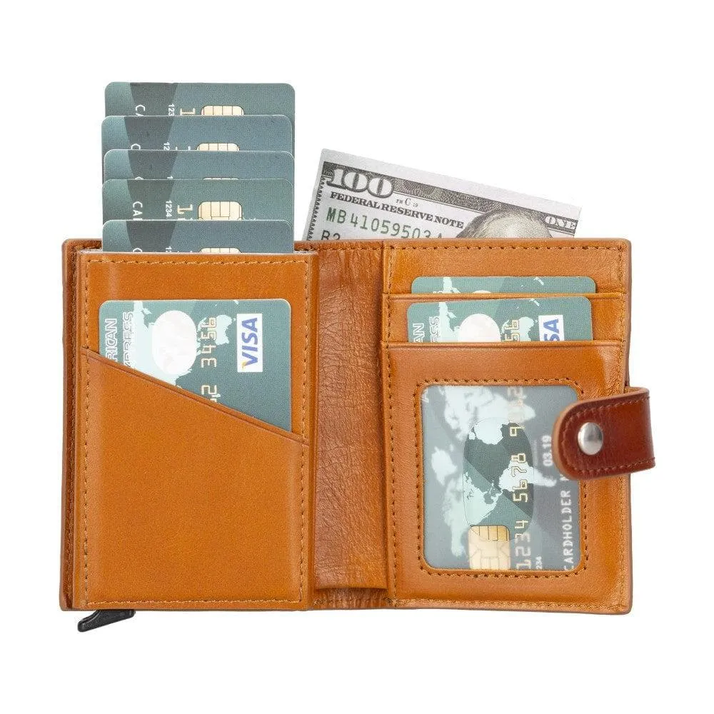 Palertag Zip Mechanical Genuine Leather Card Holder