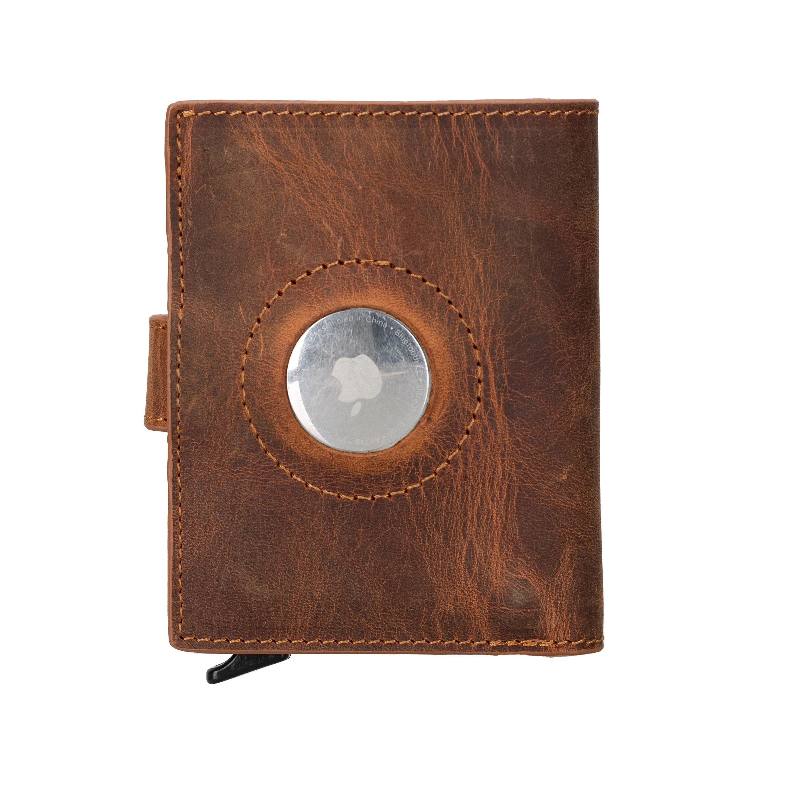 Palertag Zip Mechanical Genuine Leather Card Holder