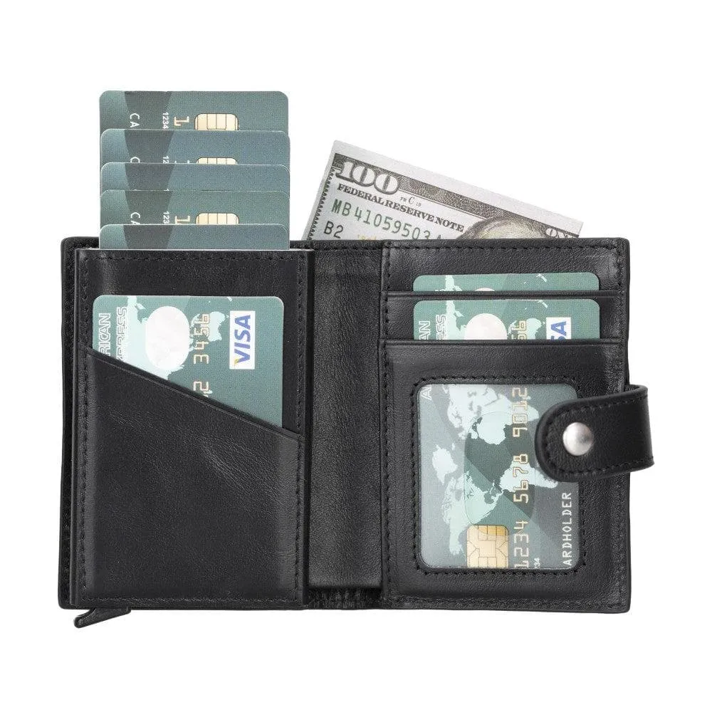 Palertag Zip Mechanical Genuine Leather Card Holder