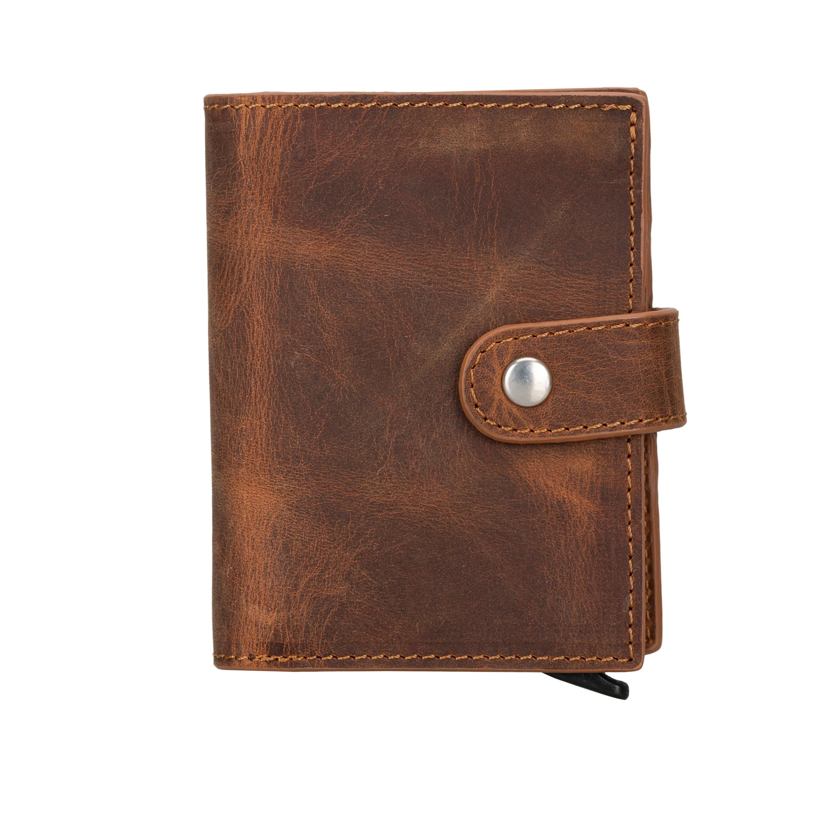 Palertag Zip Mechanical Genuine Leather Card Holder