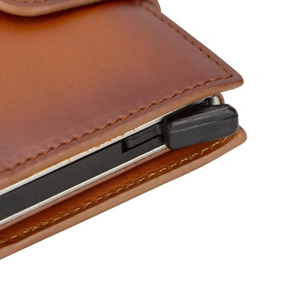 Palertag Zip Mechanical Genuine Leather Card Holder
