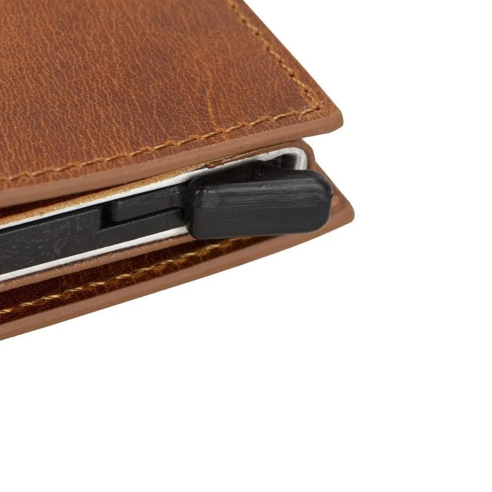 Palertag Zip Mechanical Genuine Leather Card Holder