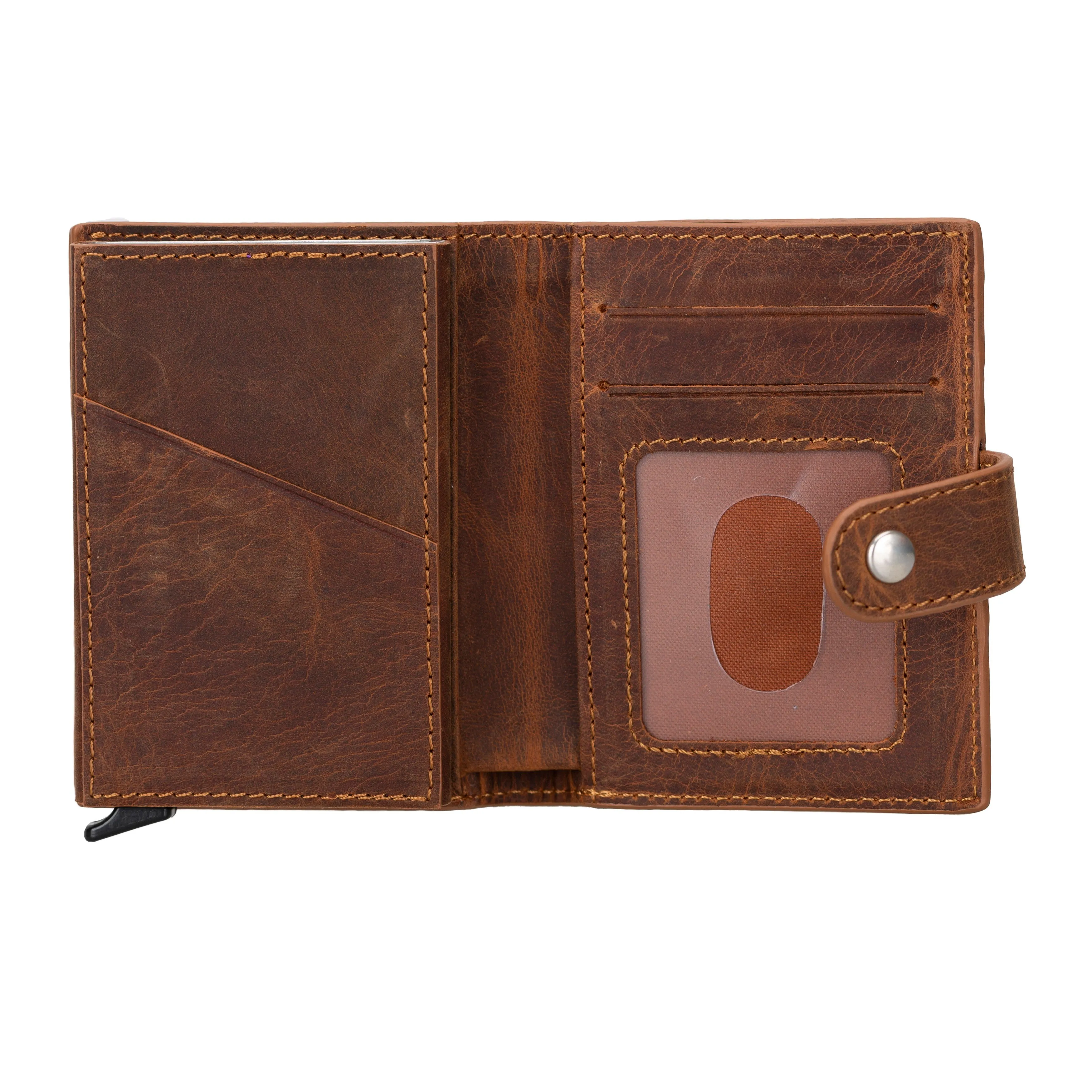 Palertag Zip Mechanical Genuine Leather Card Holder