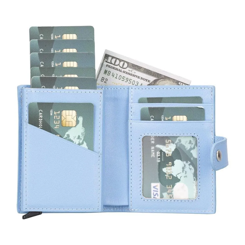 Palertag Zip Mechanical Genuine Leather Card Holder