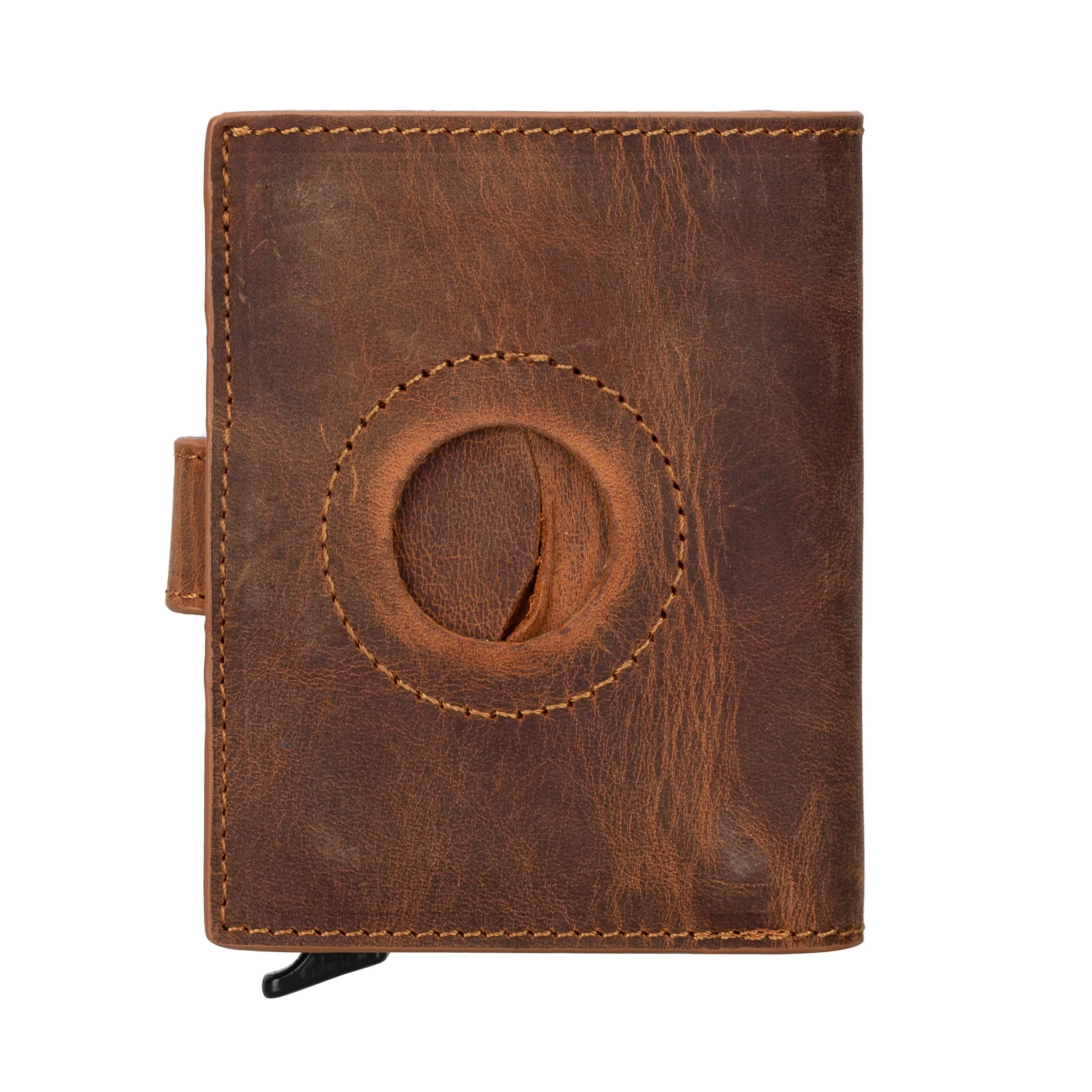 Palertag Zip Mechanical Genuine Leather Card Holder