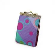 Polka Dots Card Holder w/ RFID, Card Case, Women's Wallet: Black