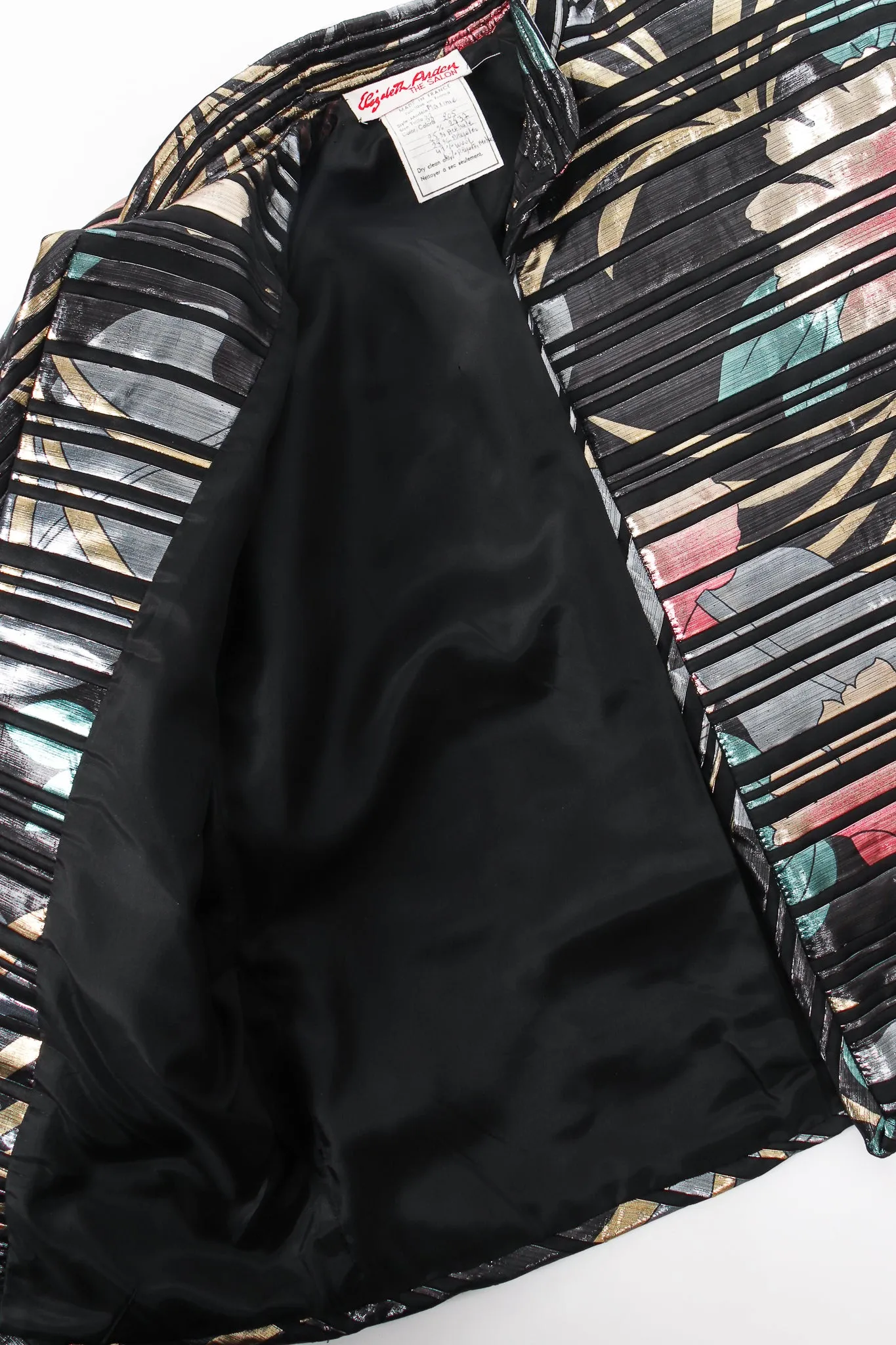 Quilted Metallic Lamé Stripe Jacket