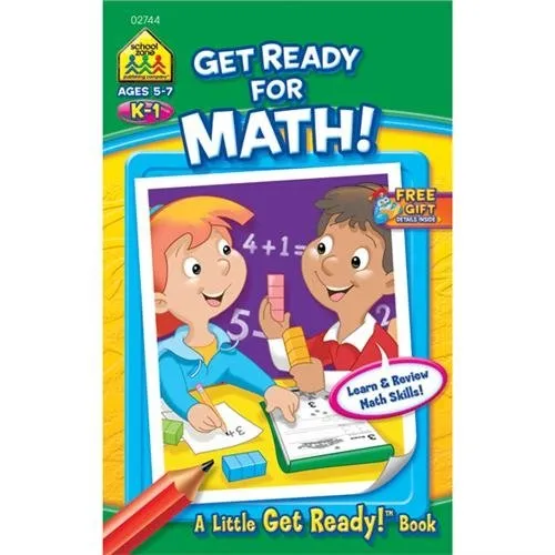 SCHOOL ZONE - Get Ready for Math Workbook - 48 Pages