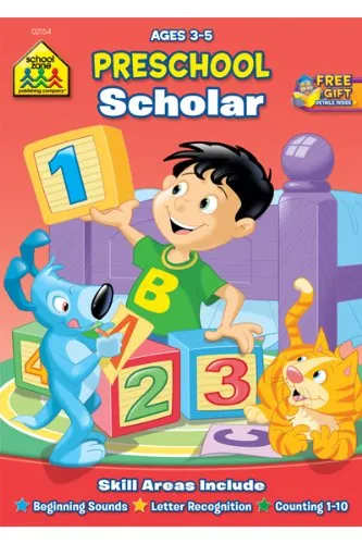 SCHOOL ZONE - Preschool Scholar Workbook - 32 Pages