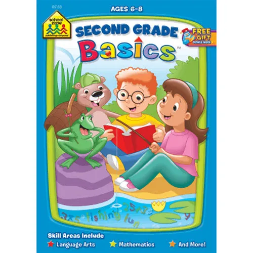 SCHOOL ZONE - Second Grade Basics Workbook - 32 Pages