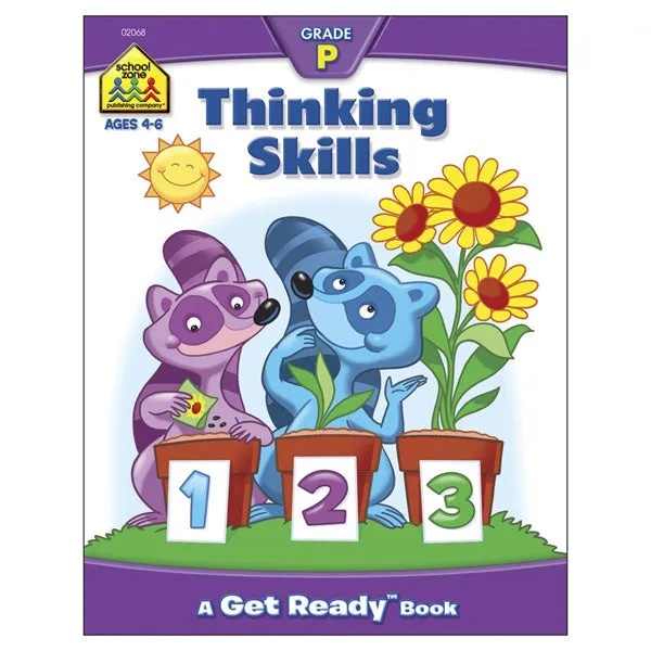 SCHOOL ZONE - Thinking Skills Preschool Workbook - 32 Pages