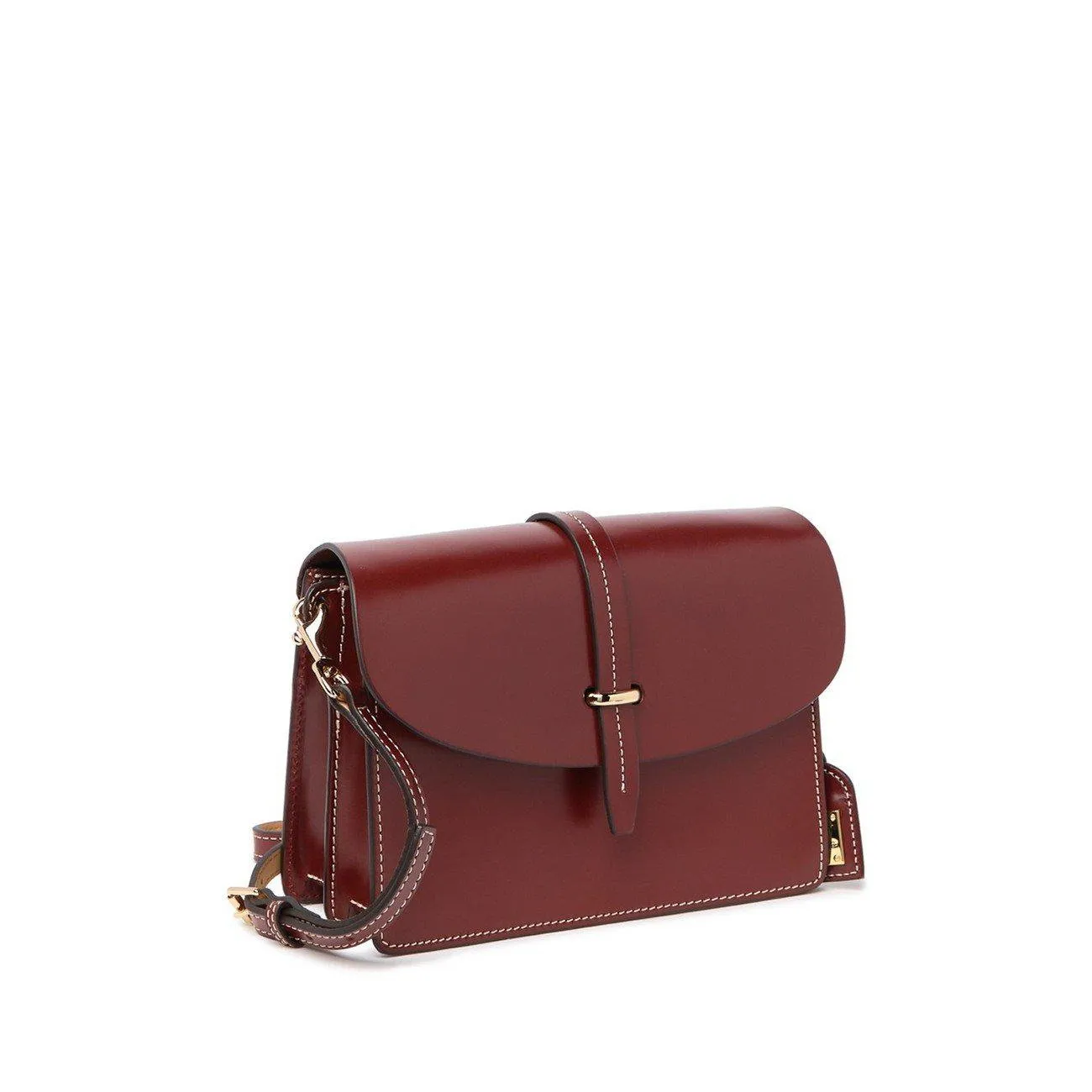 Selleria Oxblood Leather Flap Crossbody