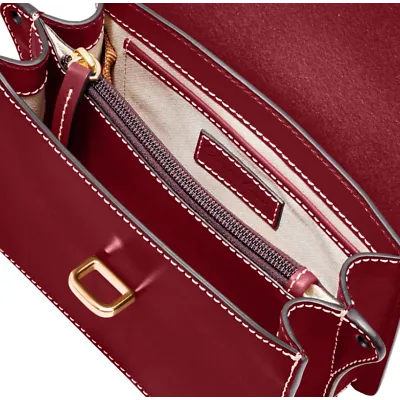 Selleria Oxblood Leather Flap Crossbody