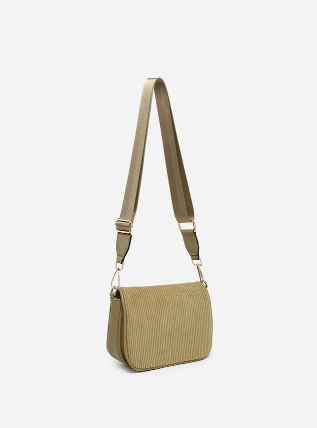 Serena Two-Tone Crossbody with Nylon Strap Handbag Purse