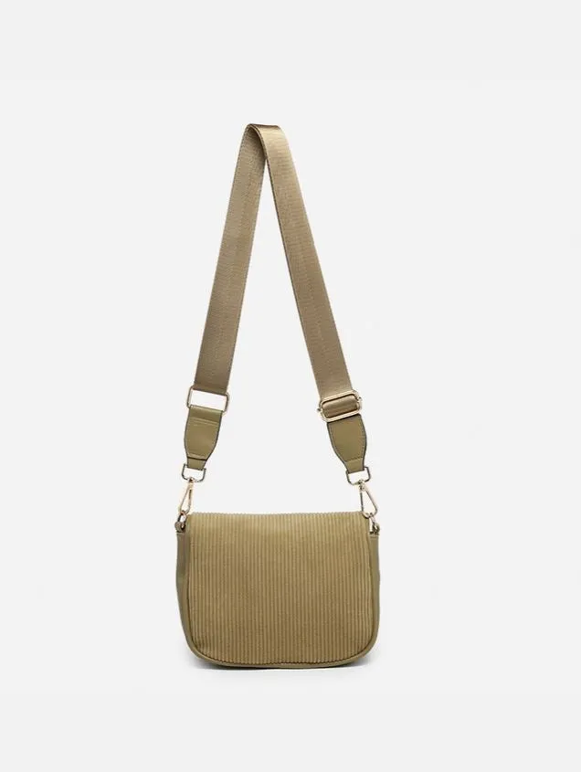 Serena Two-Tone Crossbody with Nylon Strap Handbag Purse