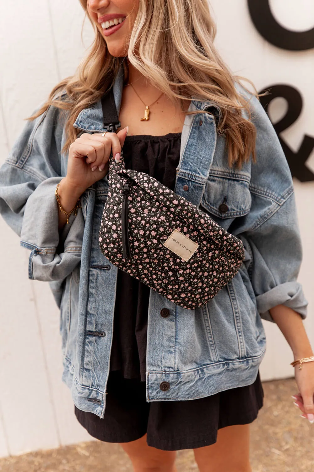 Sidekick Quilted Black Floral