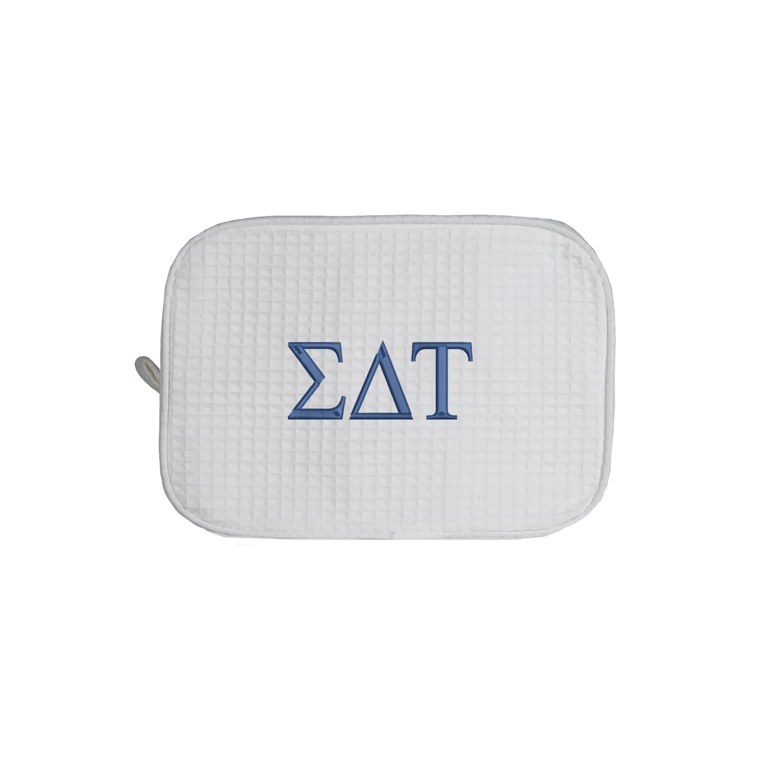 Sigma Delta Tau Waffle Weave Cosmetic Bag
