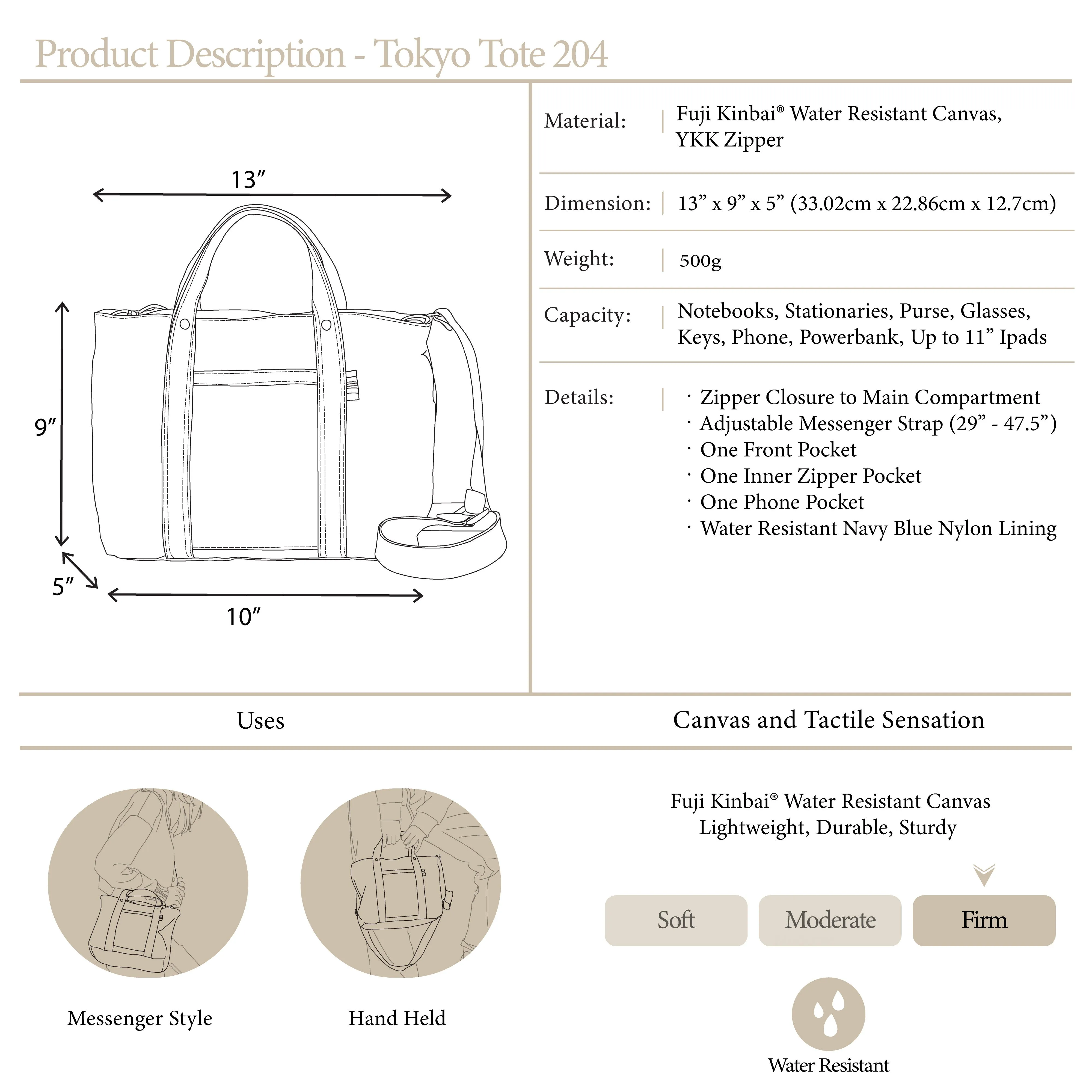 Tokyo Tote 204 Rose Gold | Tote & Crossbody Bag