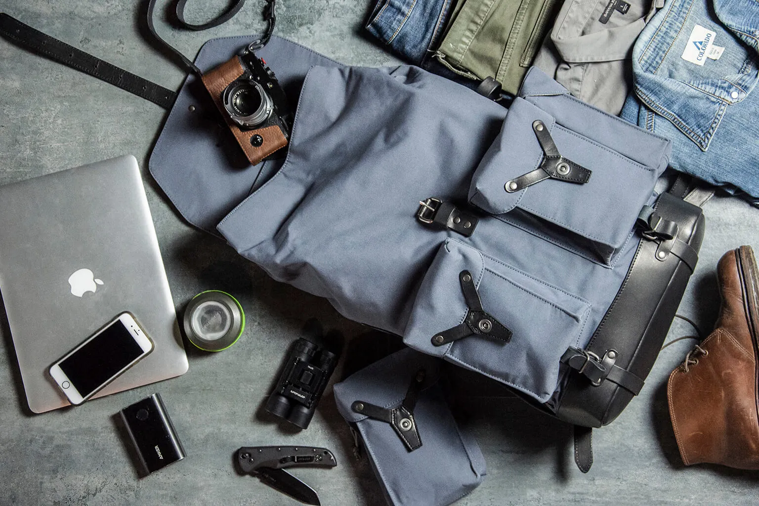 TRAVEL BACKPACK PLUS - grey