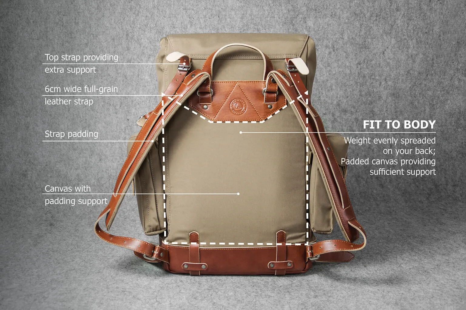TRAVEL BACKPACK PLUS - khaki
