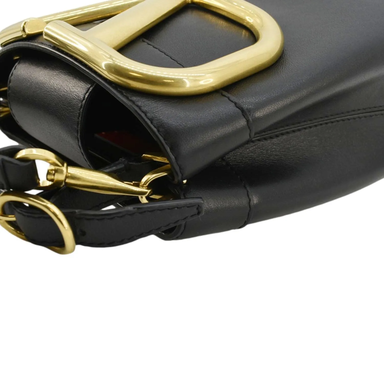 VALENTINO Garavani SuperVee  Leather Crossbody Bag Black