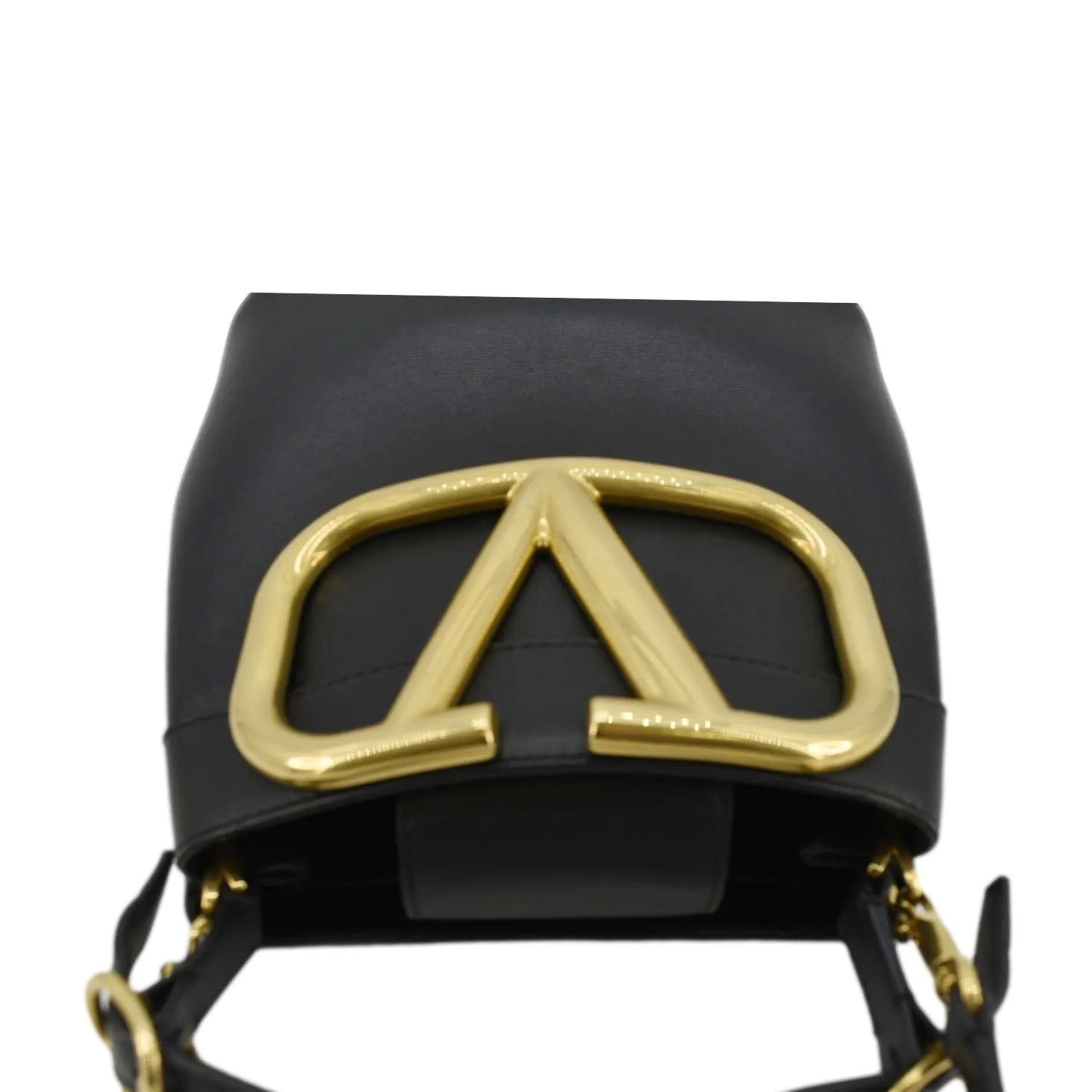 VALENTINO Garavani SuperVee  Leather Crossbody Bag Black