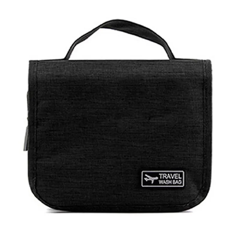 Zippered Cosmetic Bag With Hanging Hook